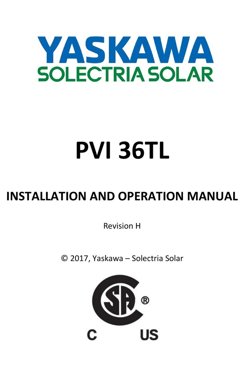 YASKAWA PVI 36TL Installation and operation manual