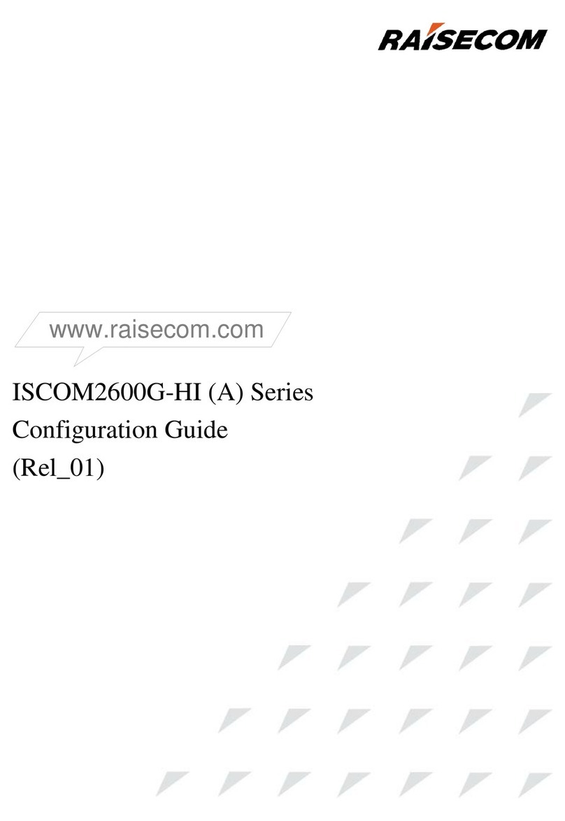 Raisecom ISCOM2600G-HI (A) Series User manual Raisecom ISCOM2600G-HI (A) Series User manual