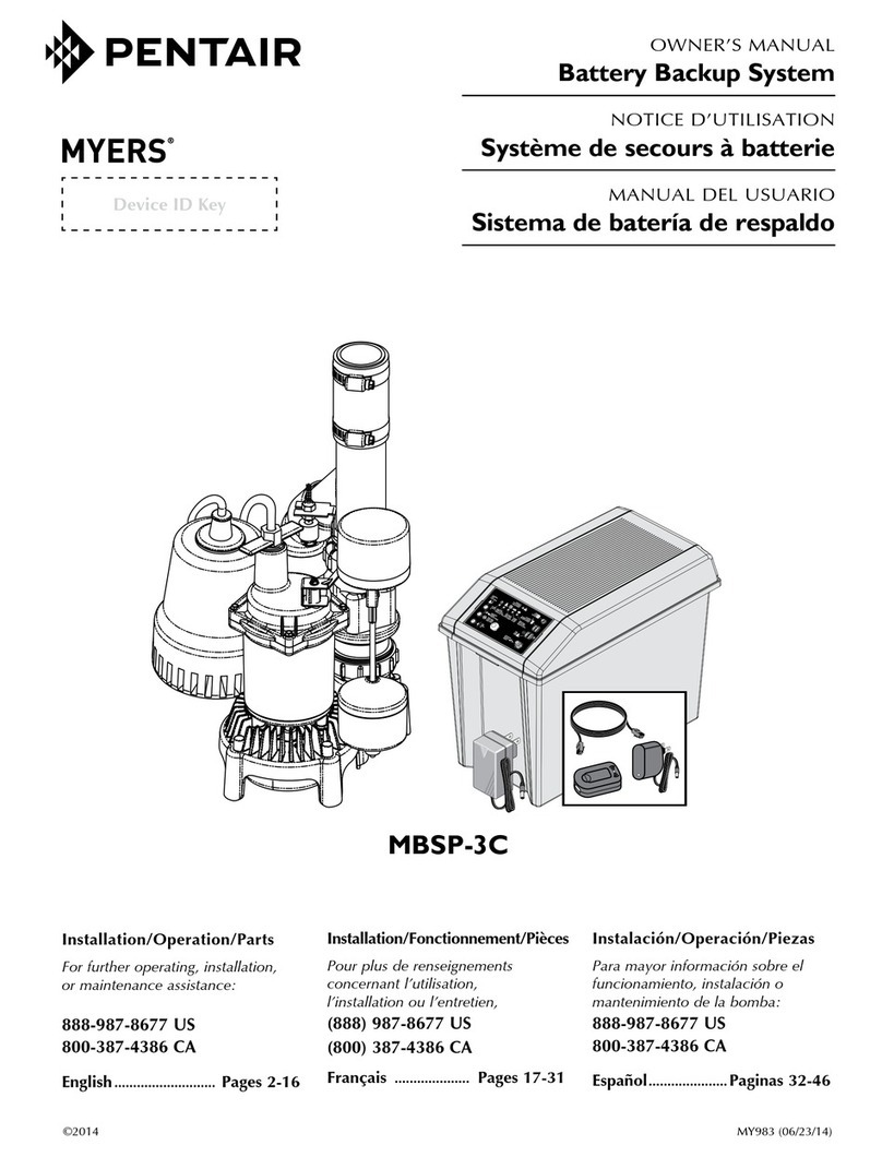 Pentair MBSP-3C owner's manual
