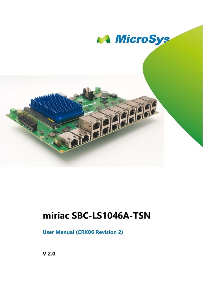 MicroSys Electronics miriac SBC-LS1046A-TSN User manual