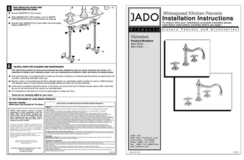 JADO Victorian 883 installation instructions JADO Victorian 883 installation instructions