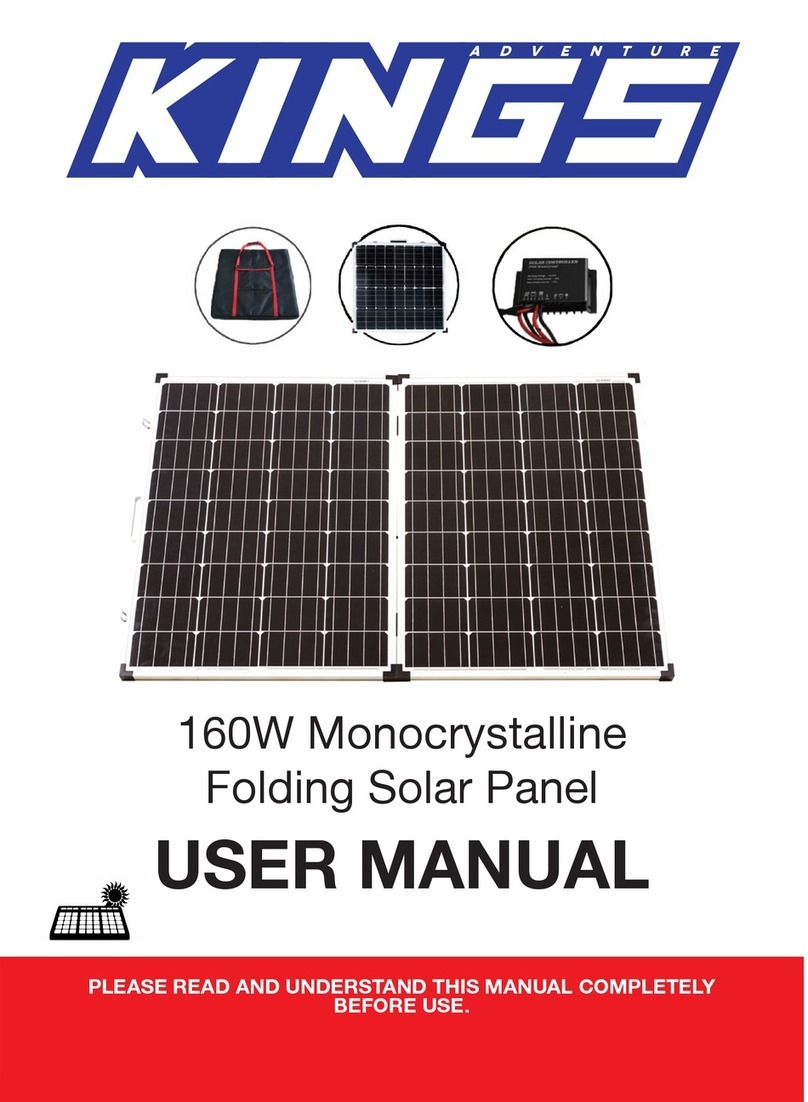 Kings Adventure 160W Monocrystalline user manual