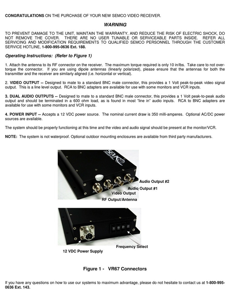SEM VR67 Series User manual