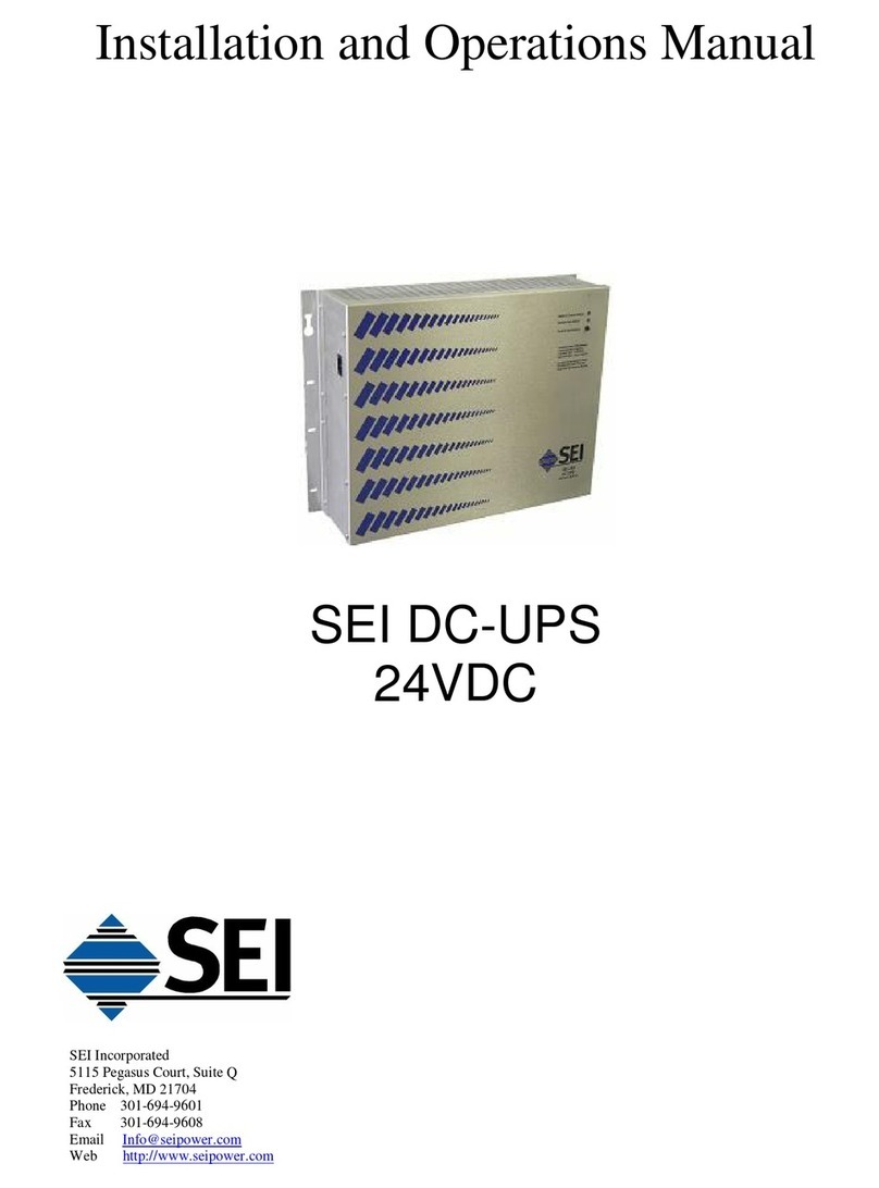 SEI DC-UPS 24Vdc Series User manual
