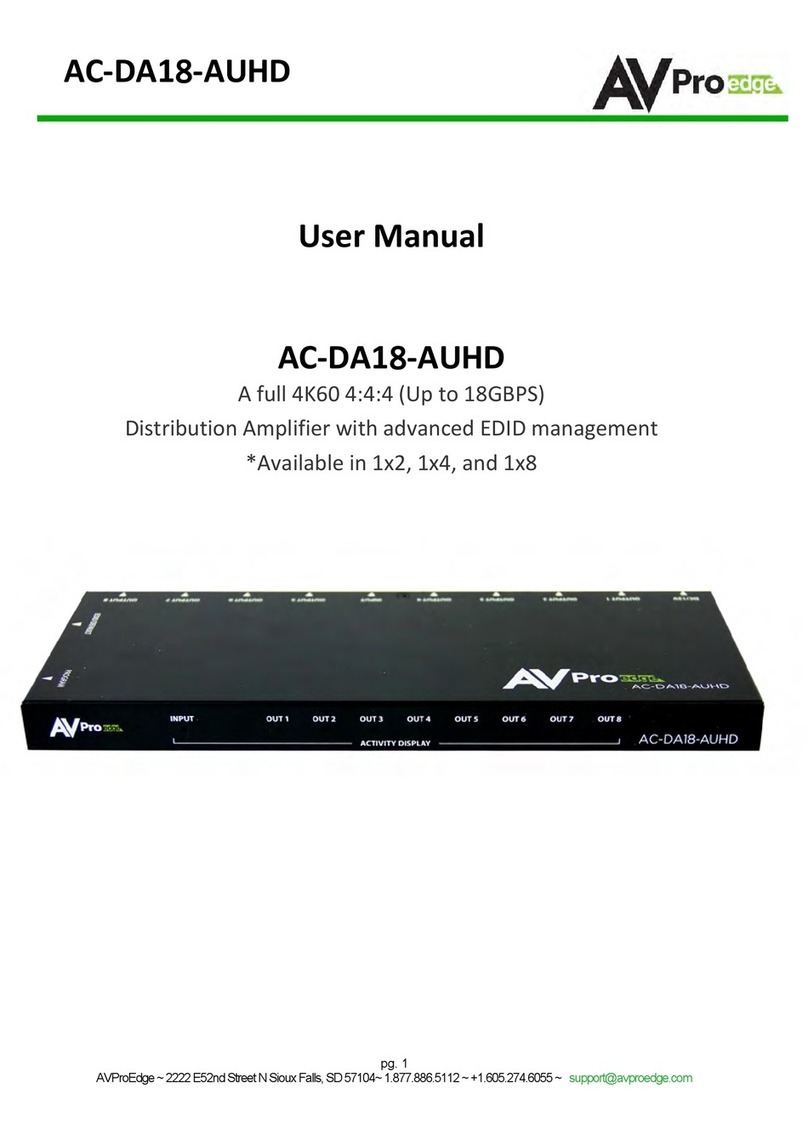 AVPro Edge AC-DA18-AUHD user manual