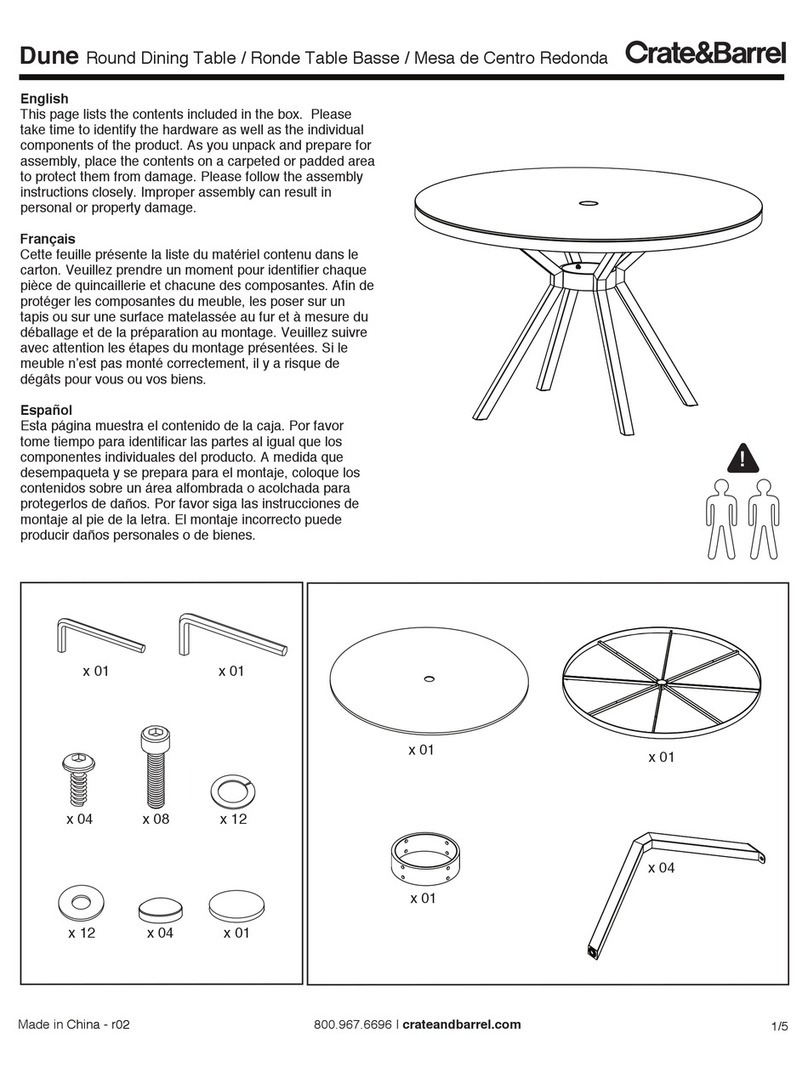 Crate and Barrel Dune User manual Crate and Barrel Dune User manual