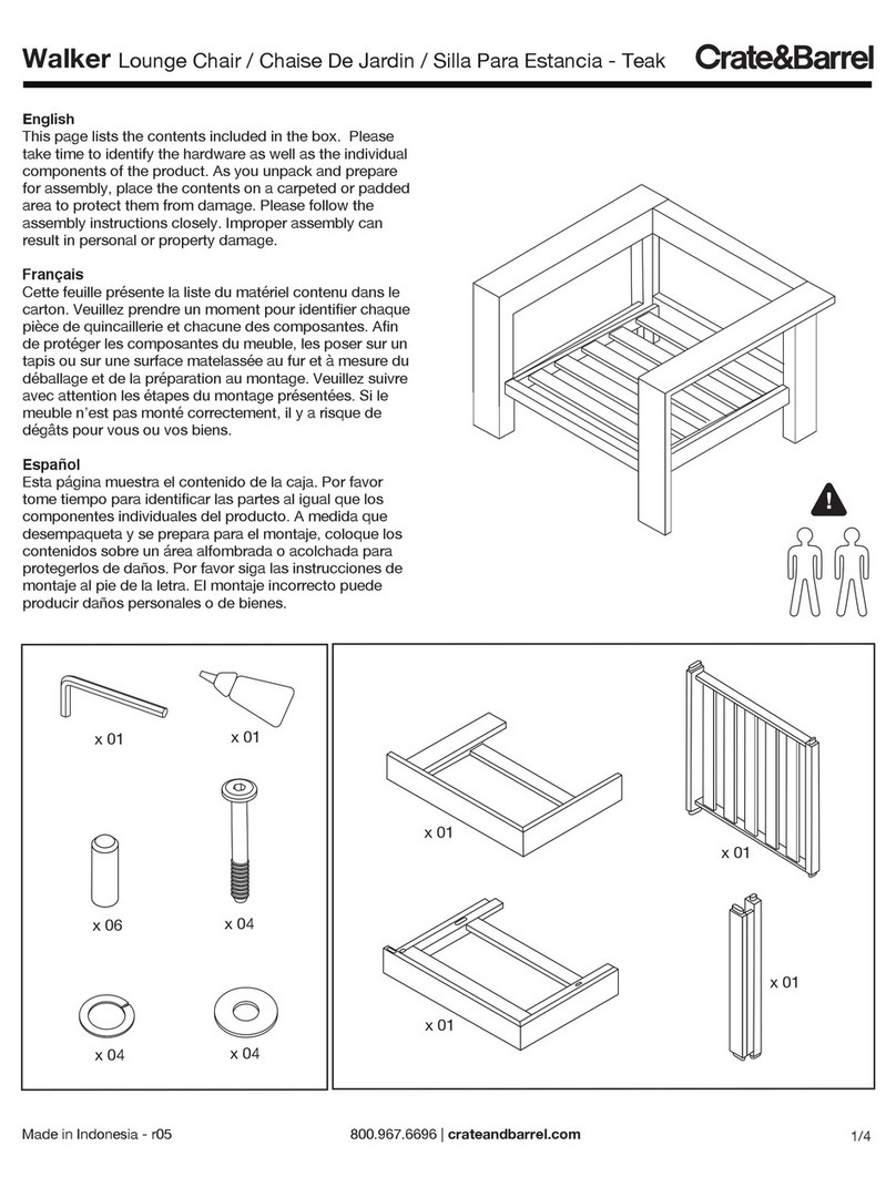 Crate and Barrel Walker User manual Crate and Barrel Walker User manual