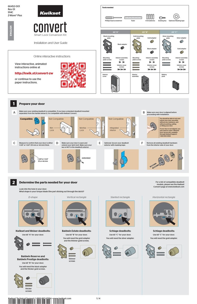 Kwikset Convert 914C Z-wave plus User manual Kwikset Convert 914C Z-wave plus User manual
