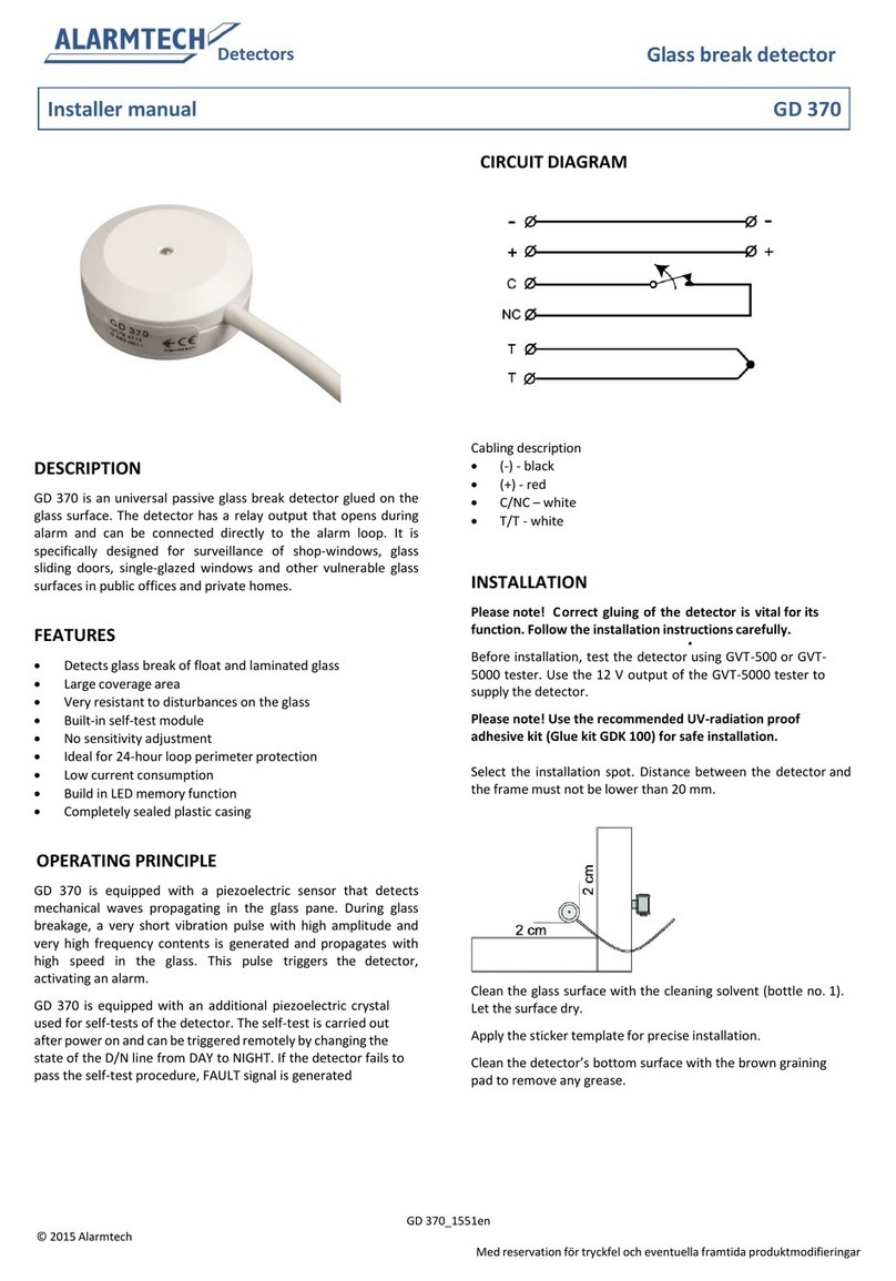 Alarmtech GD 370 Installer manual