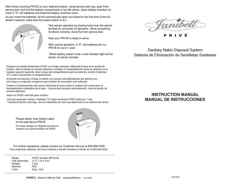 Janibell PRIVÉ instruction manual