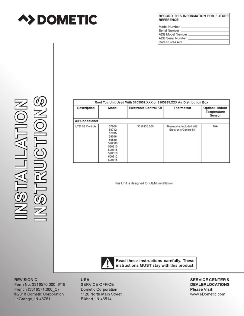 Dometic 57908.321 User manual