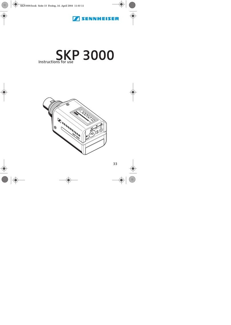 Sennheiser SKP 3000 - Instructions for use Sennheiser SKP 3000 - Instructions for use