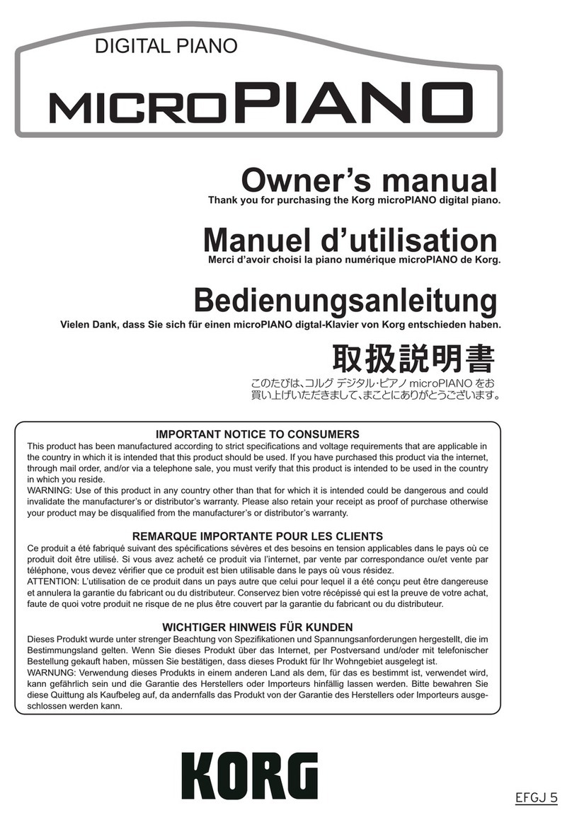 Korg MICROPIANO owner's manual