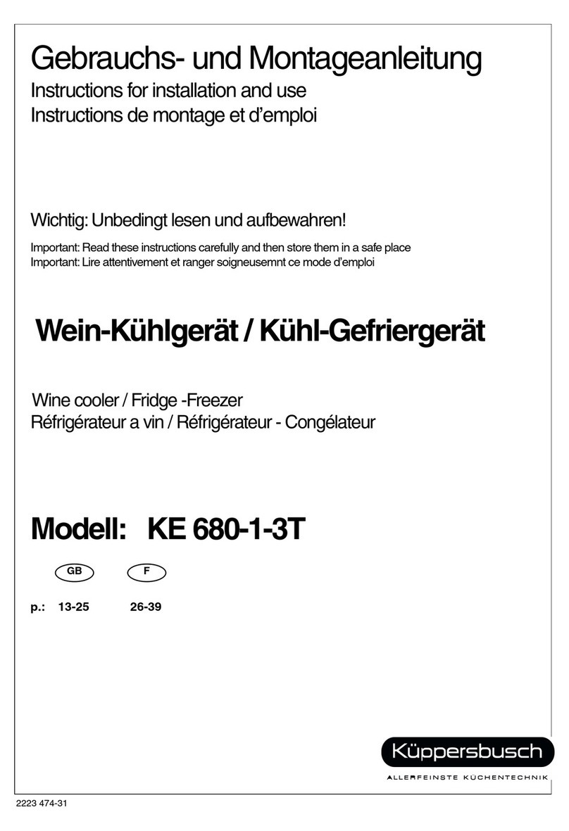 Kuppersbusch KE 680-1-3T Instructions for installation and use