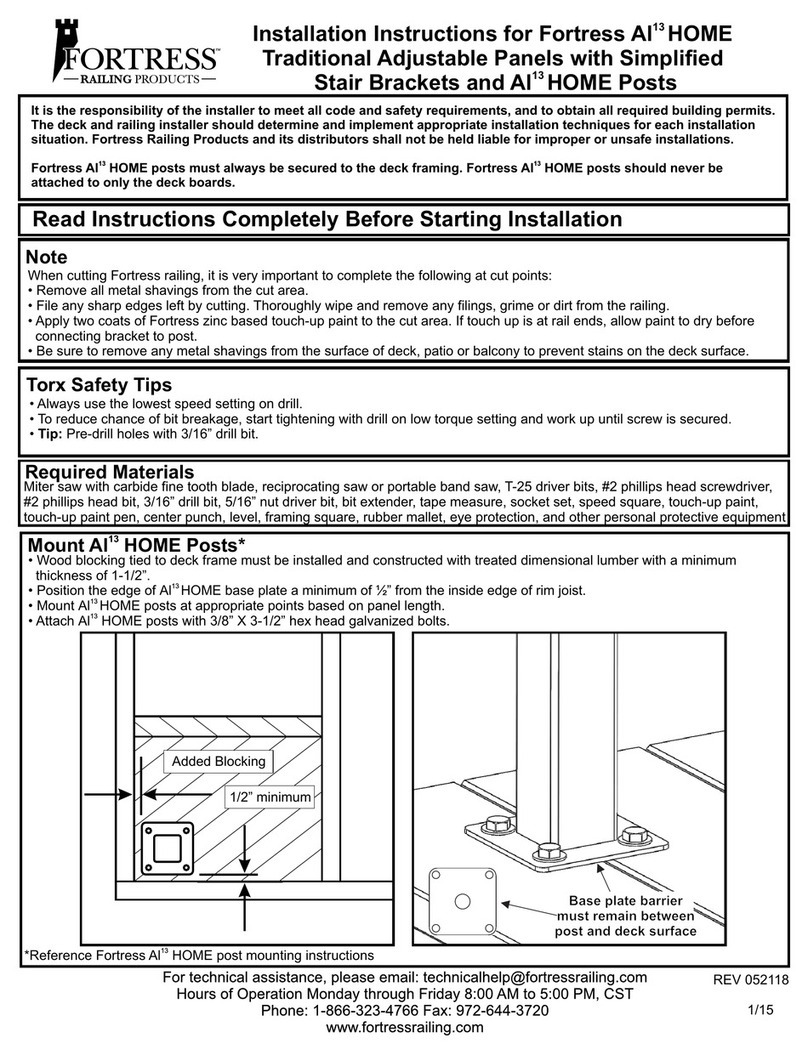 Fortress Technologies Al13 HOME installation instructions