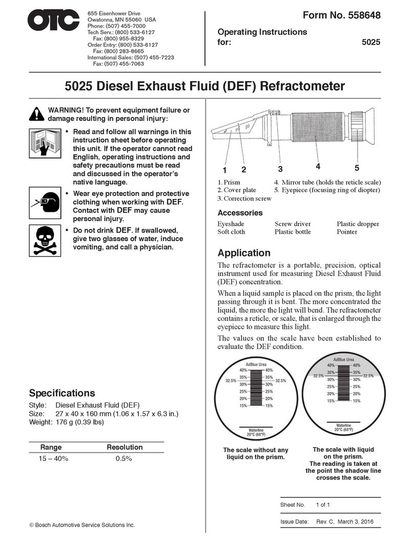 OTC 5025 operating instructions