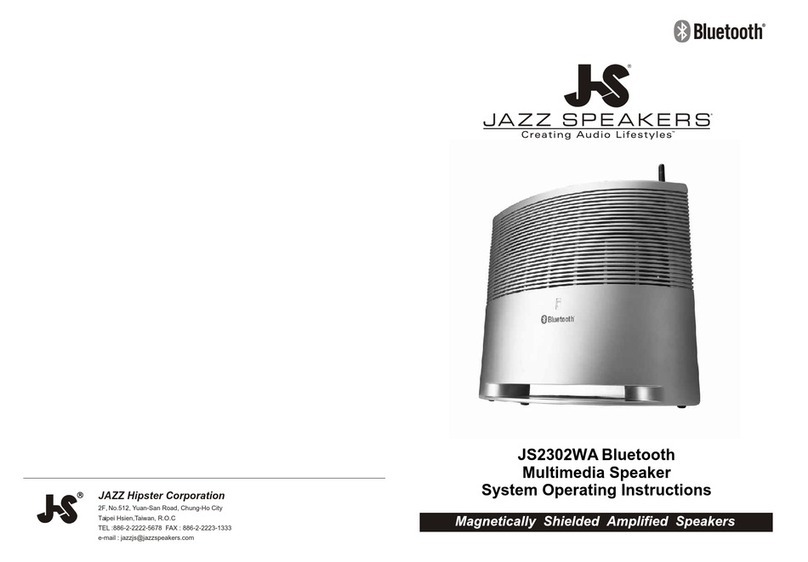 Jazz Hipster Corporation Jazz Speakers JS2302WA operating instructions Jazz Hipster Corporation Jazz Speakers JS2302WA operating instructions