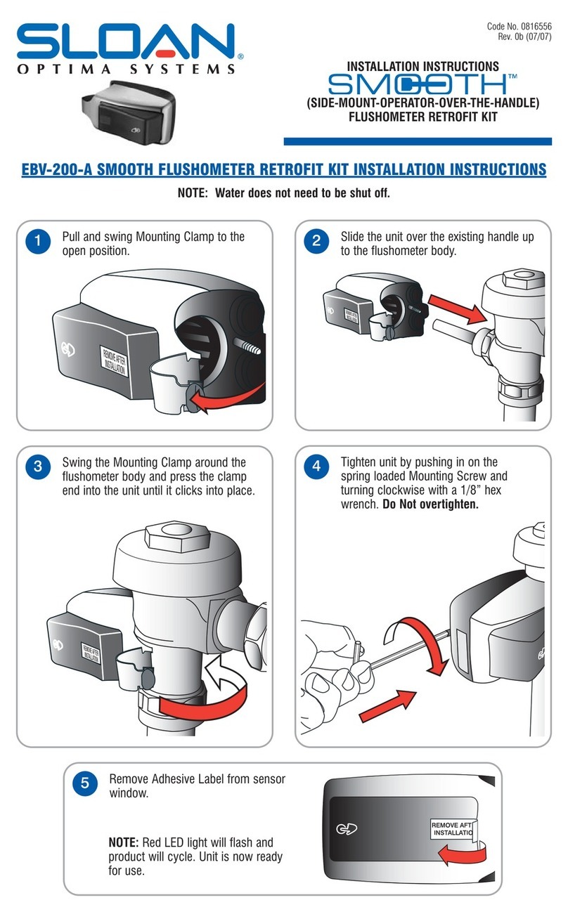 Sloan EBV-200-A SMOOTH User manual