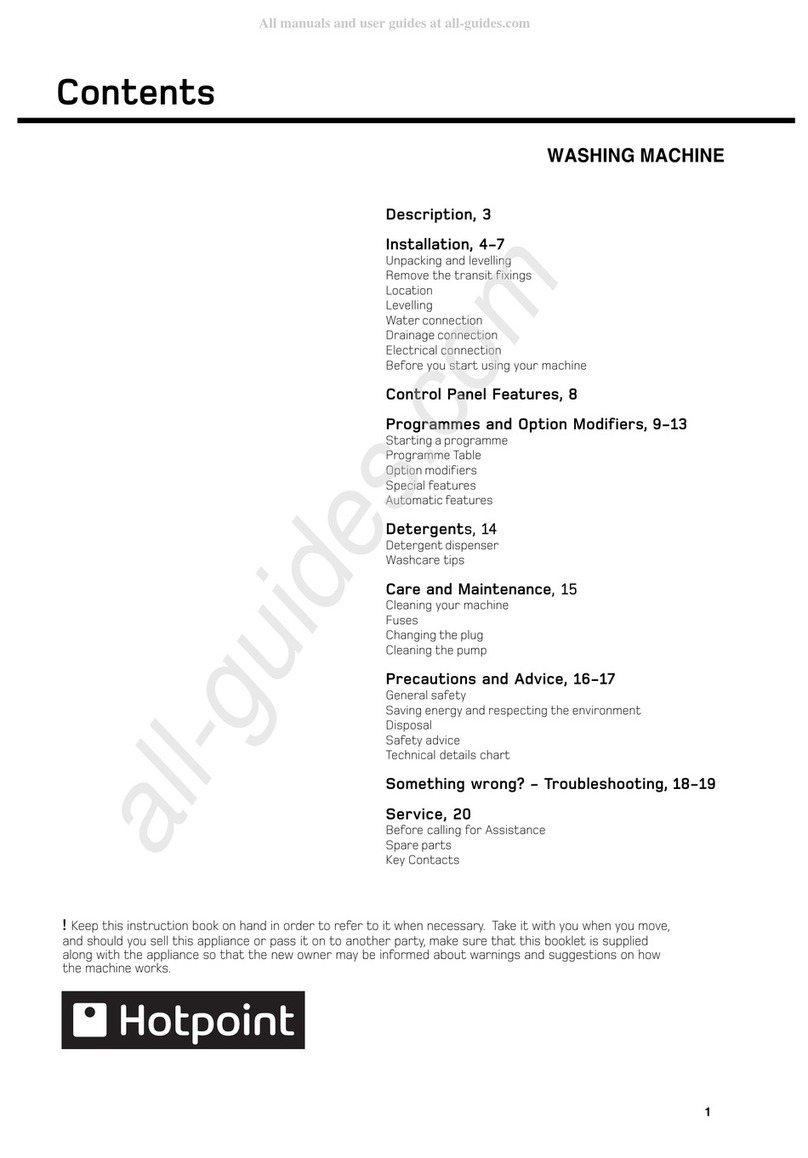 Hotpoint ultima digit wt640 Instructions for installation and use