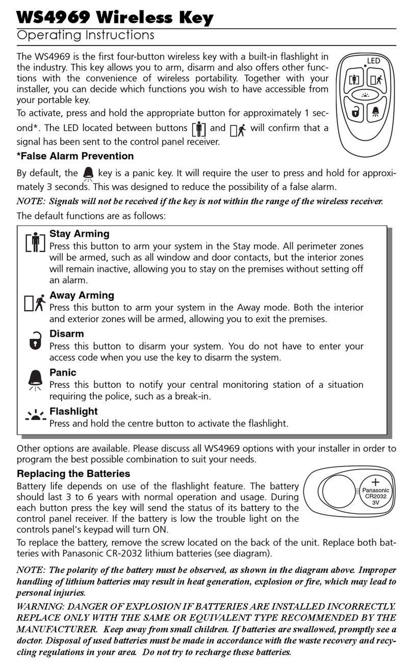 DSC WS4969 operating instructions