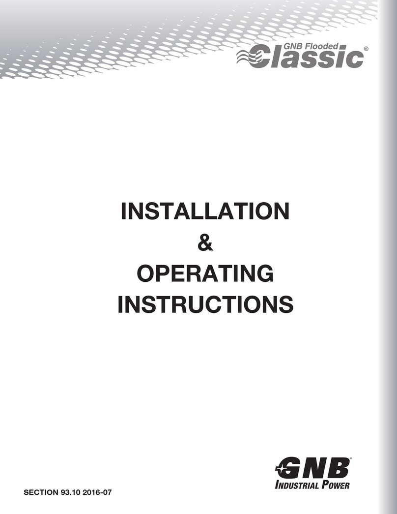 GNB Flooded Classic series Installation & operating instructions