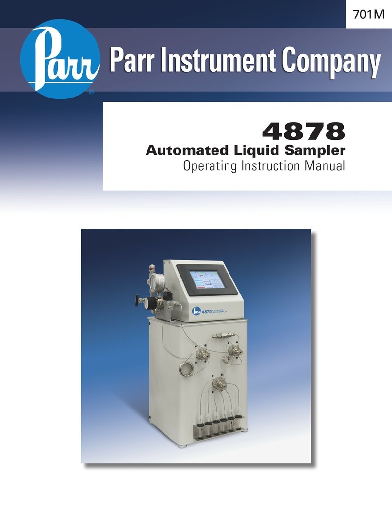 Parr Instrument 4878 Operating instructions manual