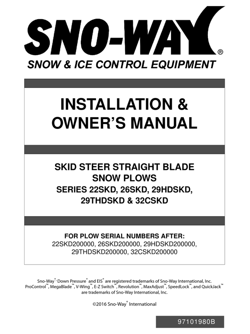 Sno-Way 22SKD Series Installation & owner's manual