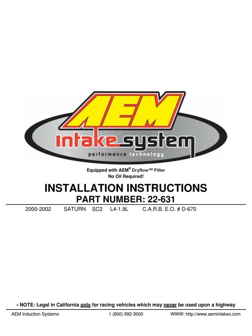 AEM 22-631 installation instructions AEM 22-631 installation instructions