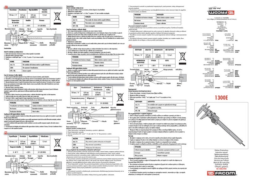 Facom 1300E instruction manual