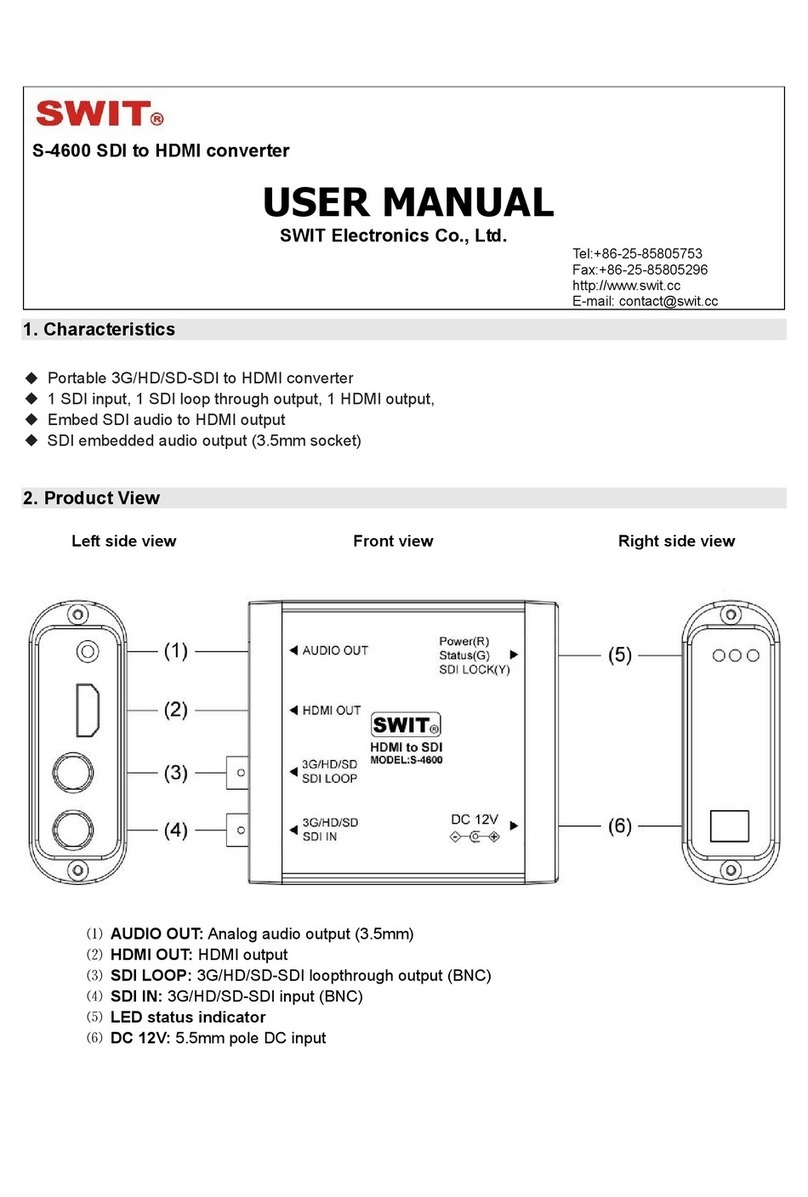 SWIT Electronics Co.,LTD. S-4600 user manual