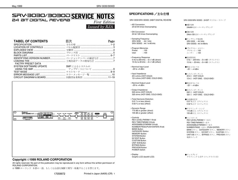 Roland SRV-3030 Operating and maintenance manual