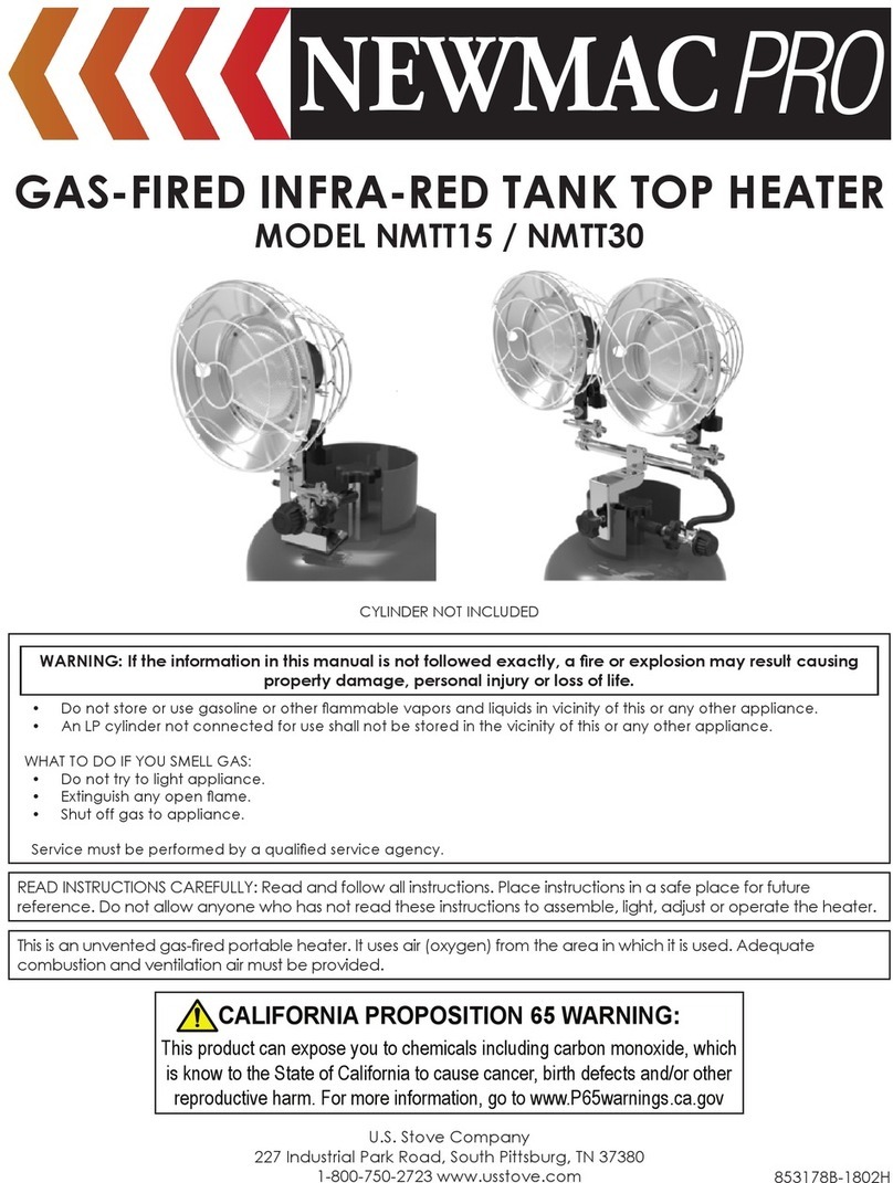 US Stove Company NEWMAC PRO NMTT15 manual US Stove Company NEWMAC PRO NMTT15 manual
