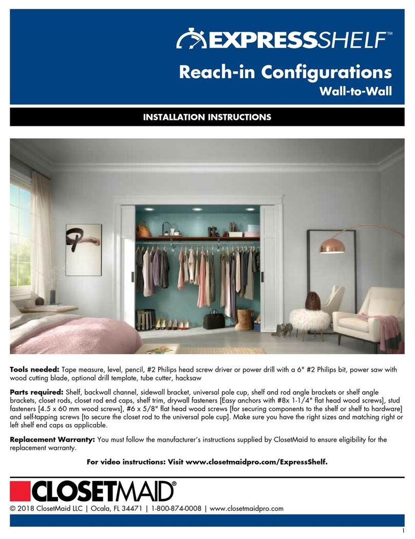 Closet Maid ExpressShelf User manual Closet Maid ExpressShelf User manual