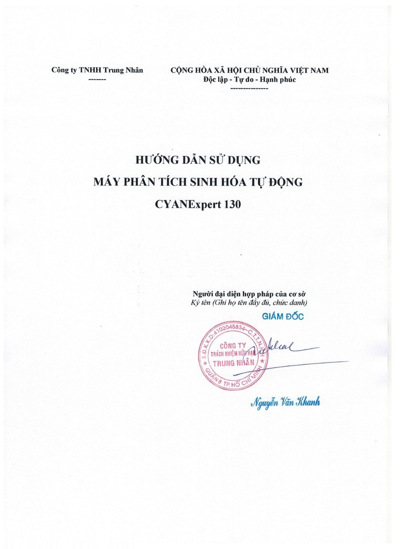 Cypress Diagnostics CYANExpert 130 User manual