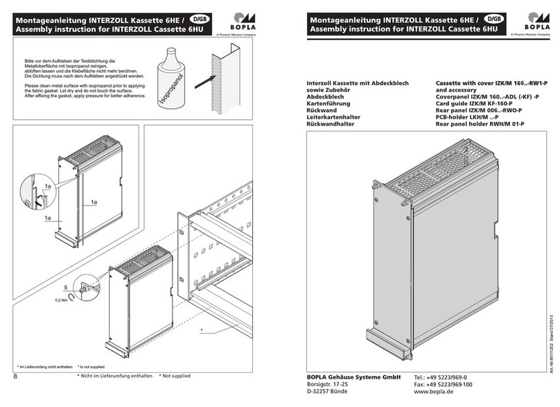 Bopla INTERZOLL 6HU Assembly instruction