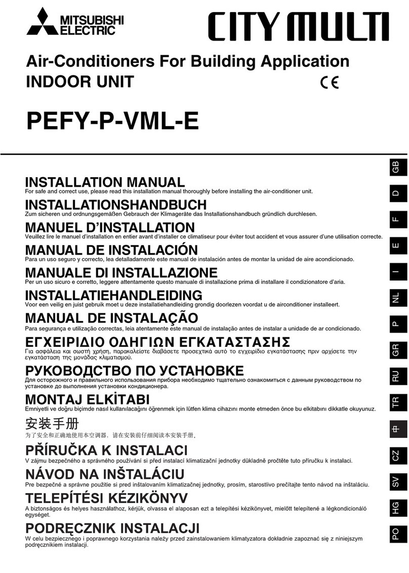 Mitsubishi PEFY-P20VML-E User manual