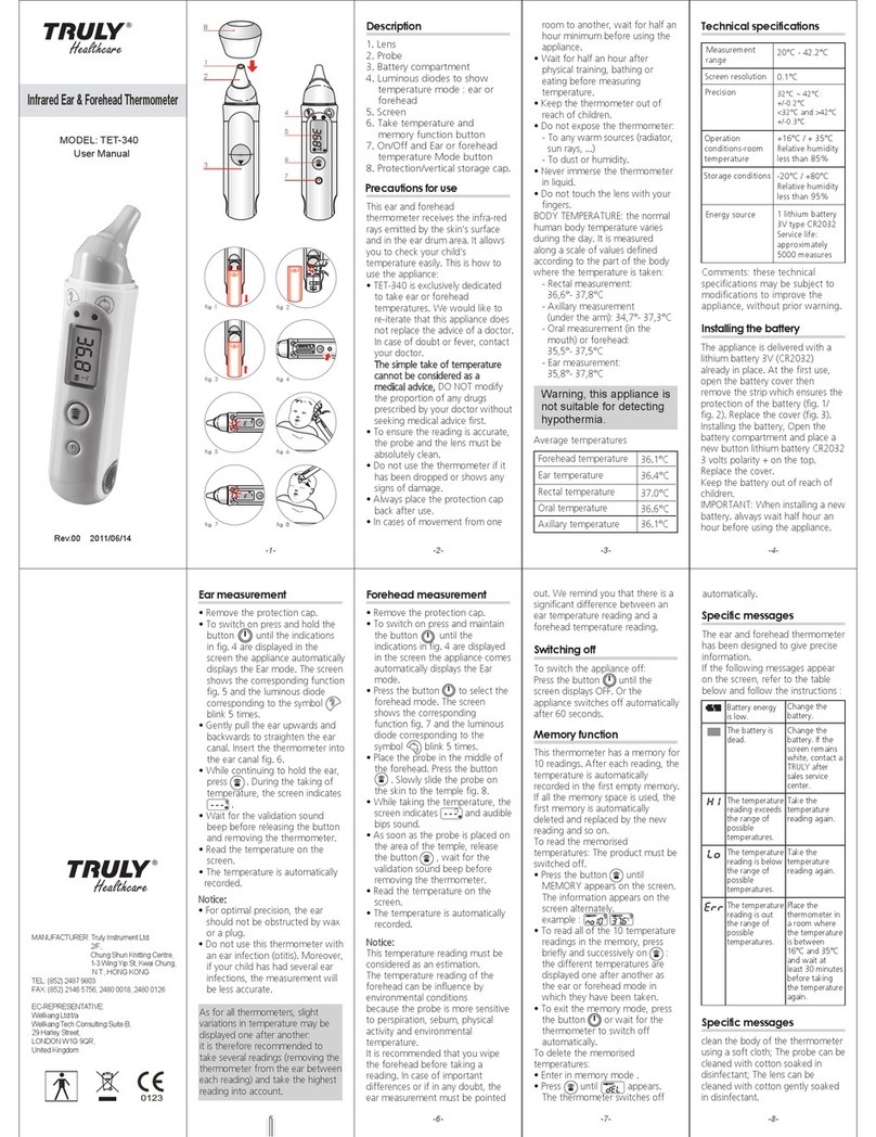 Truly TET-340 user manual