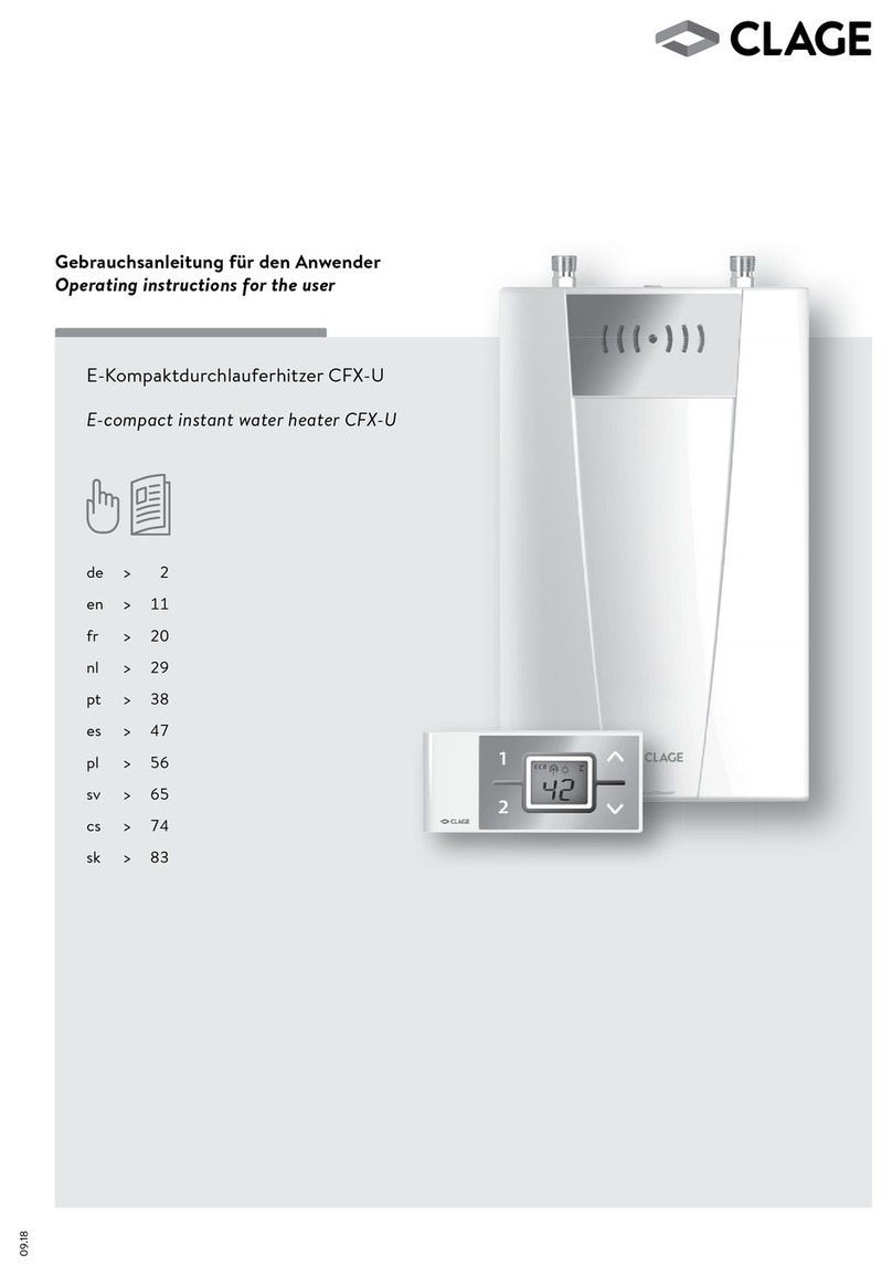 clage CFX-U Operating instructions for the user clage CFX-U Operating instructions for the user