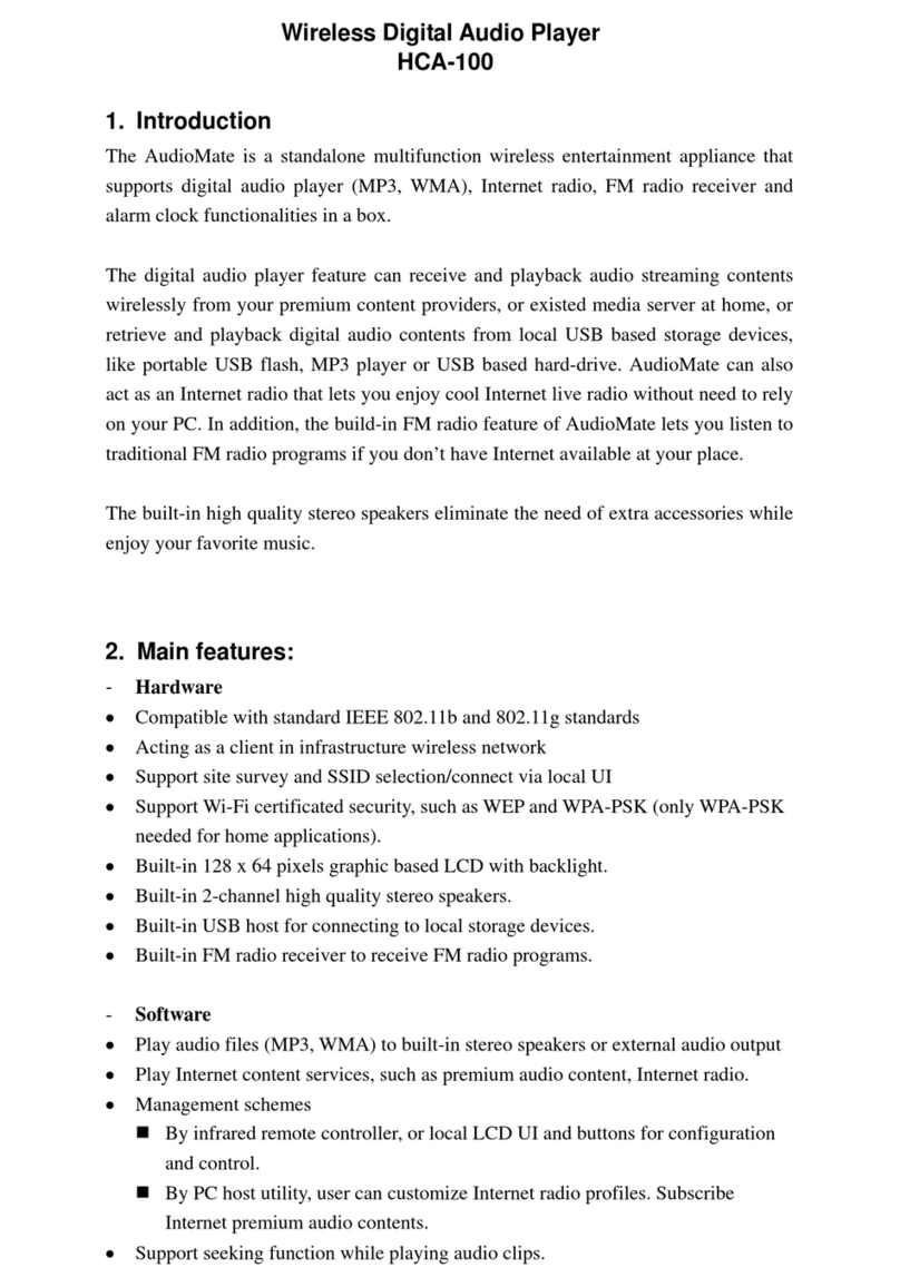 AudioMate HCA-100 manual