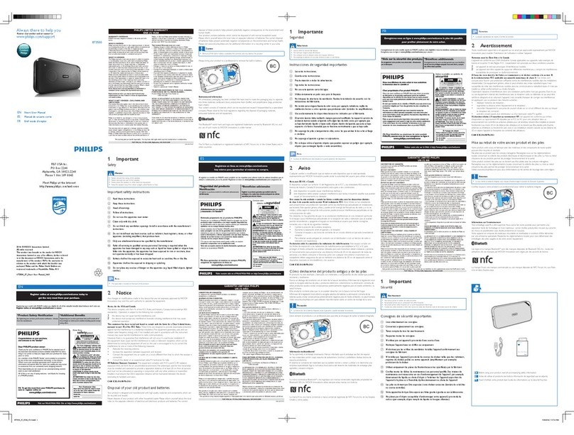 Philips BT3500 Product information sheet