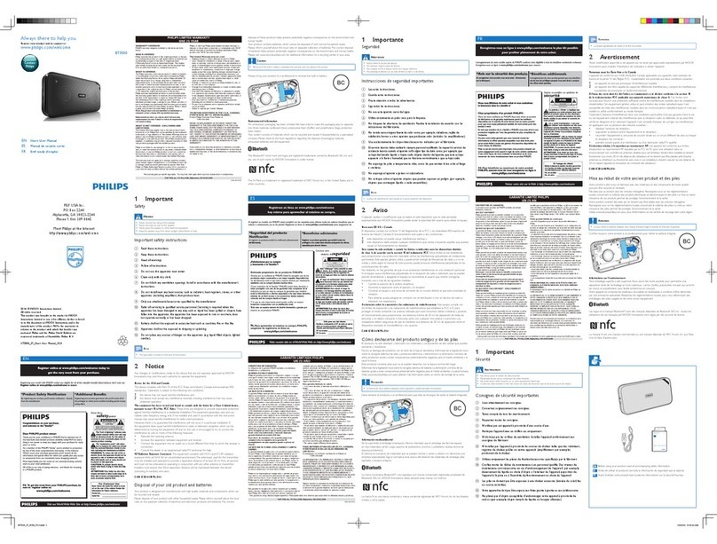 Philips BT3500 Short user manual