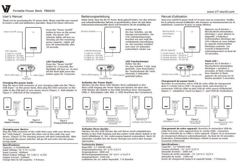 V7 PB6600 User manual