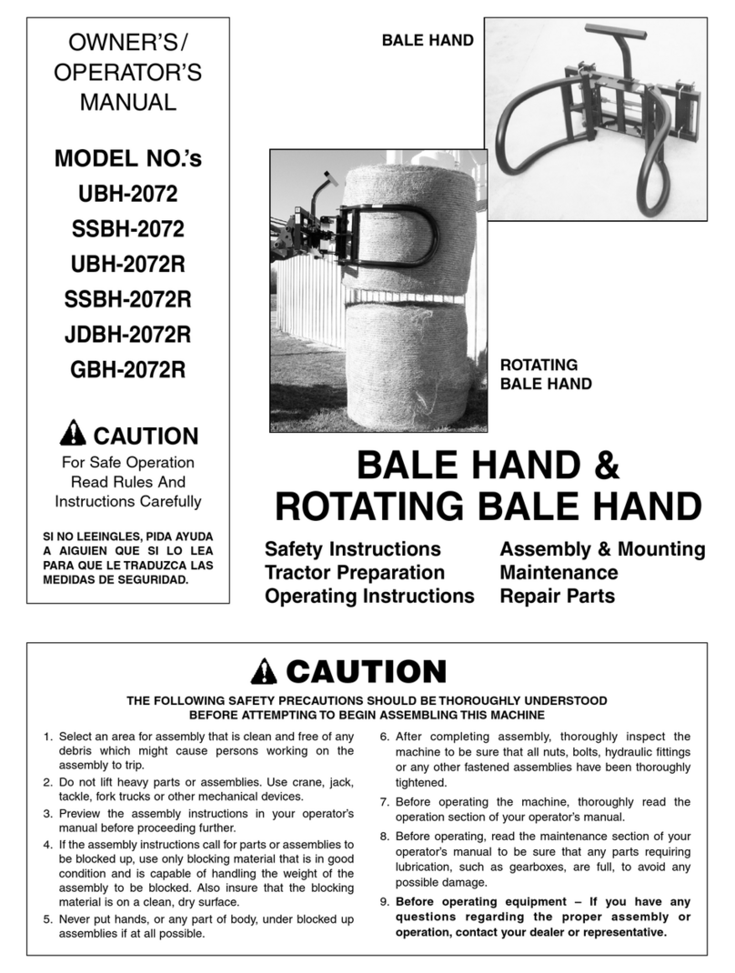Worksaver UBH-2072R Owner's/operator's manual