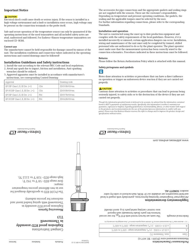 Endress+Hauser T13 Compact instructions