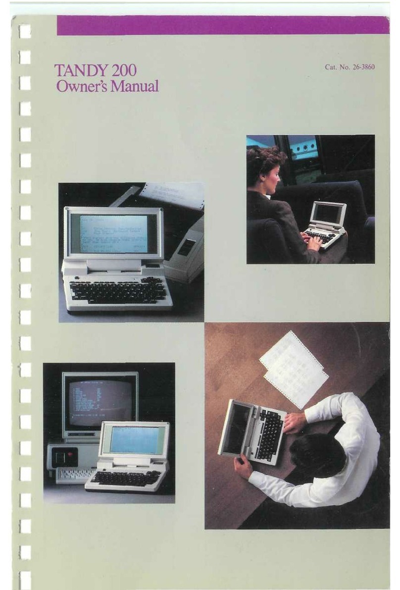 Tandy 200 User manual