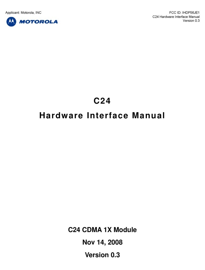 Motorola C24 CDMA 1X User manual