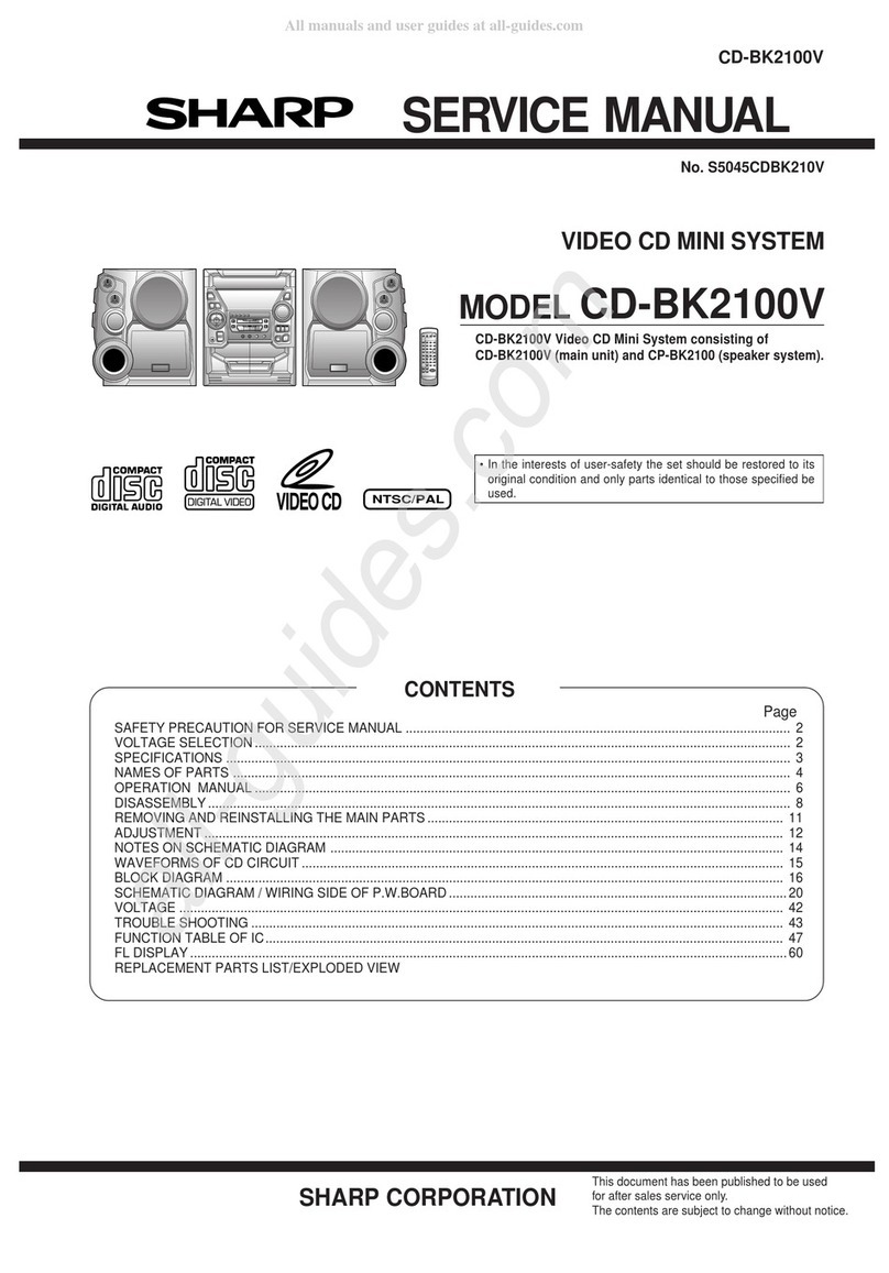 Sharp CD-BK2100V User manual