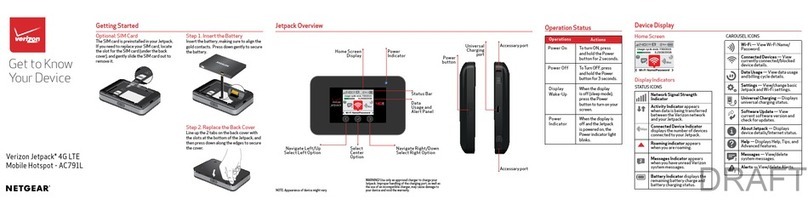 NETGEAR Verizon Jetpack AC791L User manual