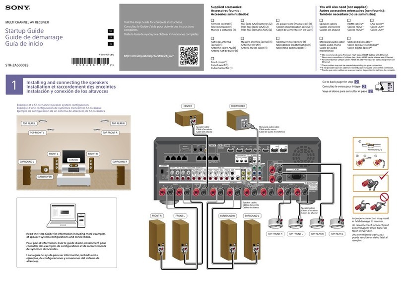 Sony STR-ZA5000ES User guide