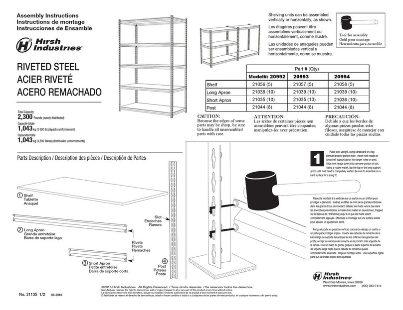 hirsh industries 20992 User manual